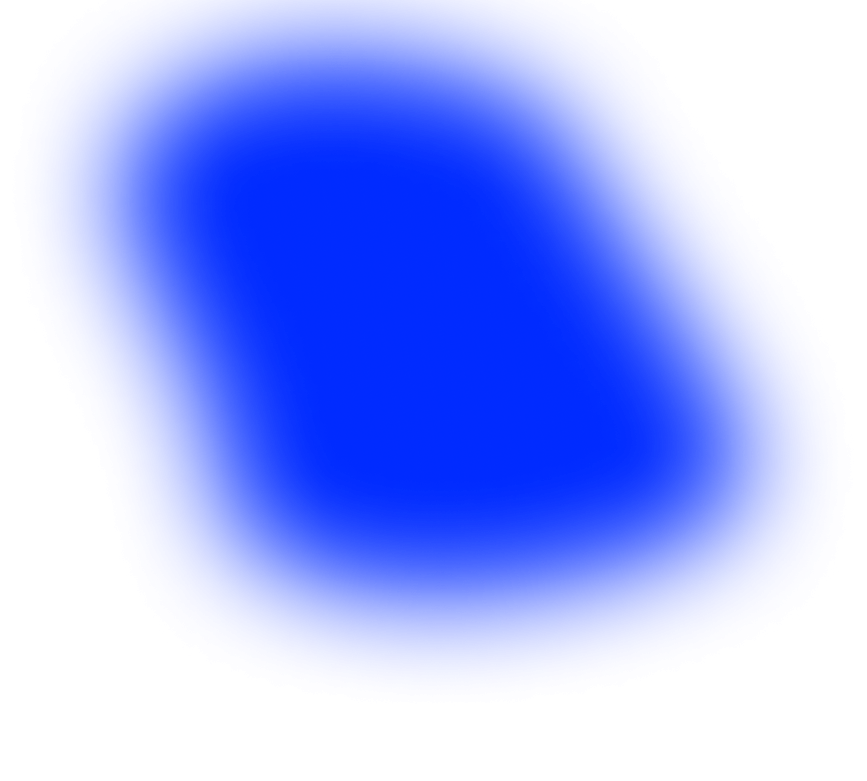 Blue glow behind Artist