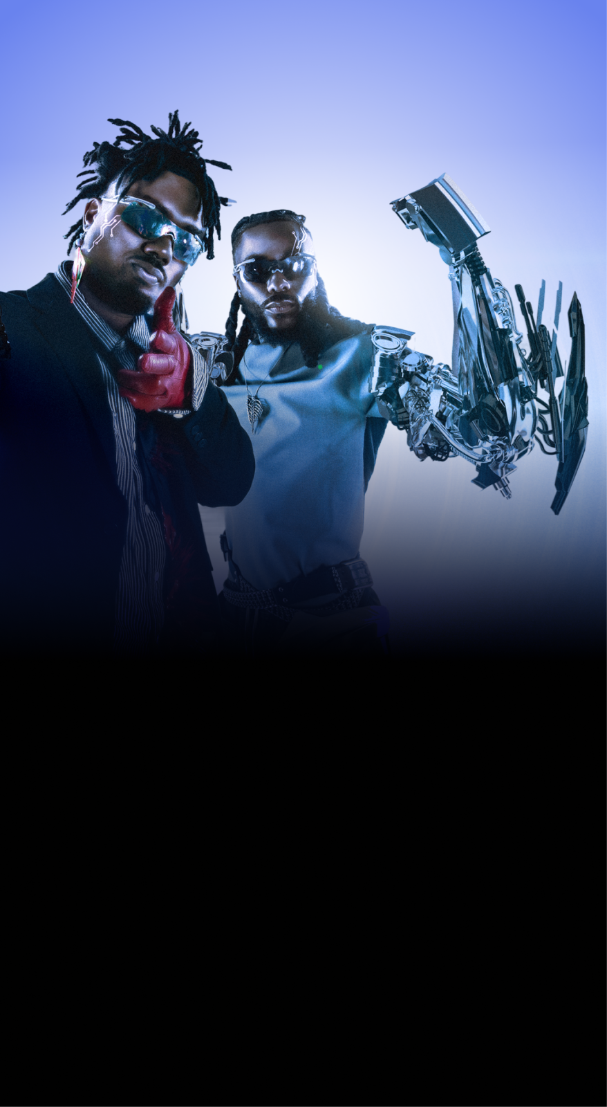 UnitedMasters Partner Artist EarthGang with Real-Time Royalties background.